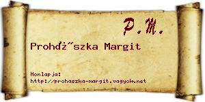 Prohászka Margit névjegykártya