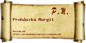 Prohászka Margit névjegykártya